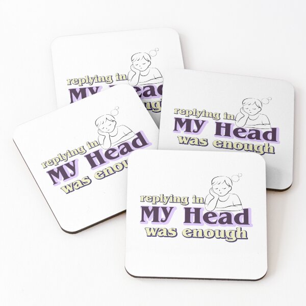 Item preview, Replying in My Head Was Enough – Funny Introvert Sticker designed and sold by MadCatDesign77.