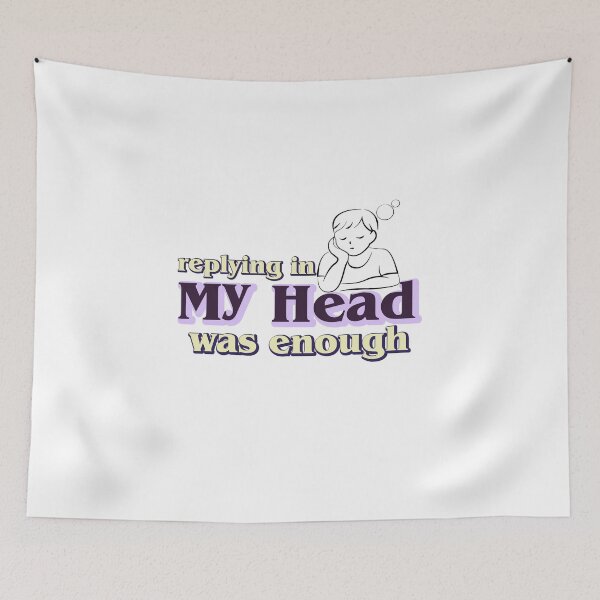 Item preview, Replying in My Head Was Enough – Funny Introvert Sticker designed and sold by MadCatDesign77.