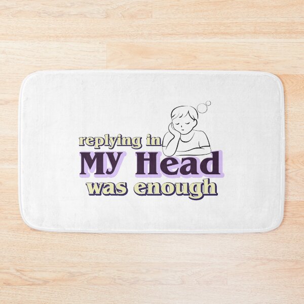 Item preview, Replying in My Head Was Enough – Funny Introvert Sticker designed and sold by MadCatDesign77.