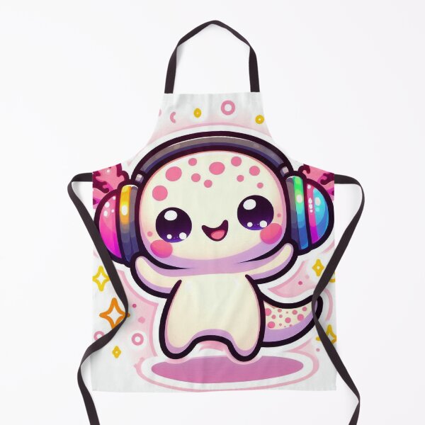 Item preview, Cute Kawaii Axolotl Panda Dancing with Headphones designed and sold by Mitaudesign.