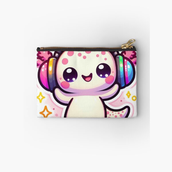 Item preview, Cute Kawaii Axolotl Panda Dancing with Headphones designed and sold by Mitaudesign.