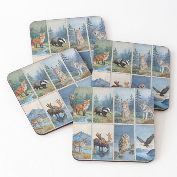 Item preview, A tapestry depicting wild animals designed and sold by Ratatosk-AI.