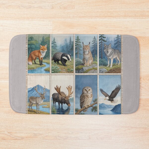 Item preview, A tapestry depicting wild animals designed and sold by Ratatosk-AI.