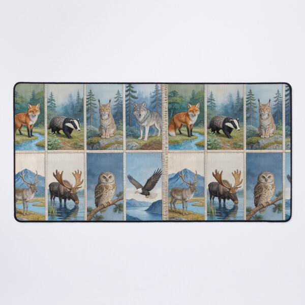 Item preview, A tapestry depicting wild animals designed and sold by Ratatosk-AI.