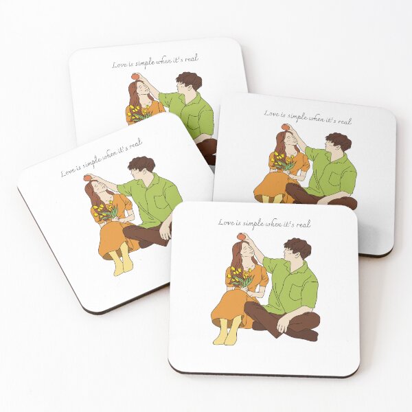 Item preview, Cute Romantic Couple Illustration – Love Aesthetic Minimalist Art designed and sold by Money Magnet Studio.
