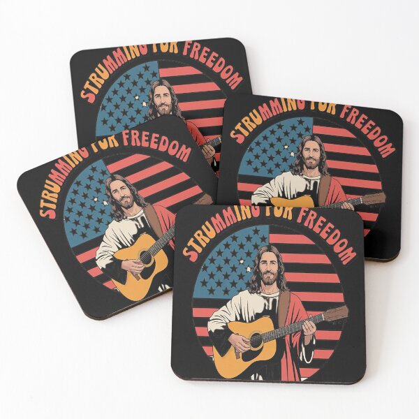 Item preview, Strumming For Freedom Melodies Of Faith And Liberty Jesus Rocks designed and sold by mandiana.