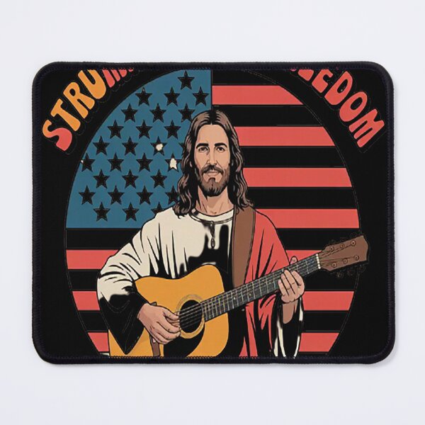 Item preview, Strumming For Freedom Melodies Of Faith And Liberty Jesus Rocks designed and sold by mandiana.