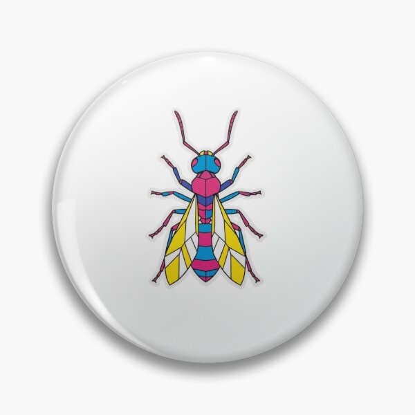 Item preview, Geometric Symmetrical Queen Ant – Winged Insect Sticker for Nature Lovers and Tech Style designed and sold by bsbd-action.