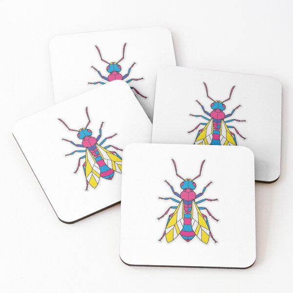 Item preview, Geometric Symmetrical Queen Ant – Winged Insect Sticker for Nature Lovers and Tech Style designed and sold by bsbd-action.