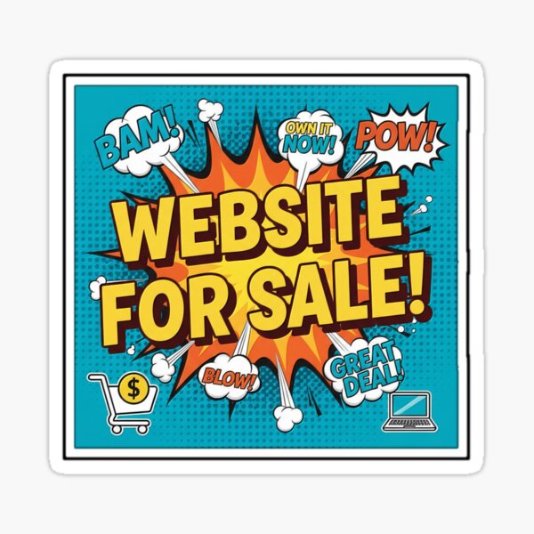 Announcement Wow Effect WEBSITE FOR SALE! Sticker