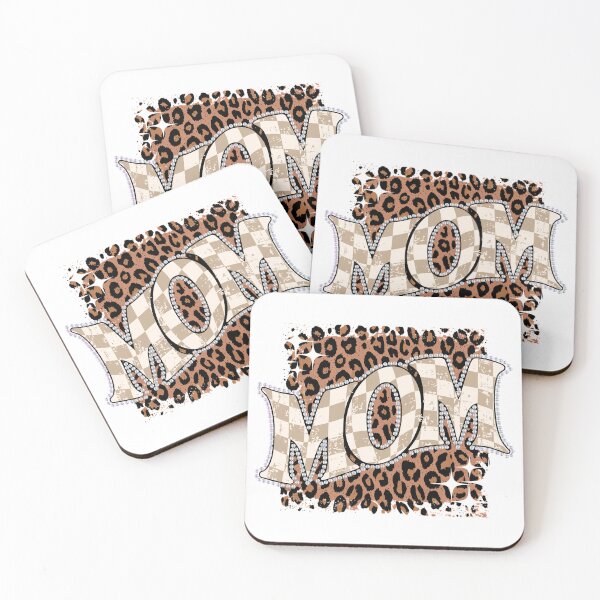 Item preview, MOM Retro Neutral Leopard Checkerboard | Diamond Sparkle Aesthetic designed and sold by pixelspaperslab.
