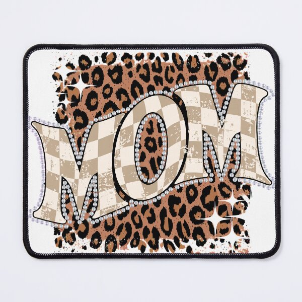 Item preview, MOM Retro Neutral Leopard Checkerboard | Diamond Sparkle Aesthetic designed and sold by pixelspaperslab.