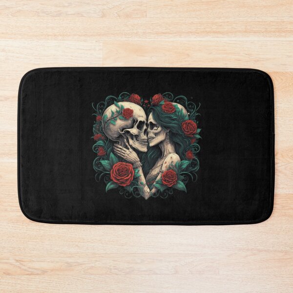 Item preview, Skeleton Lovers Gothic Floral Romance Art designed and sold by afnqfoapdg63.