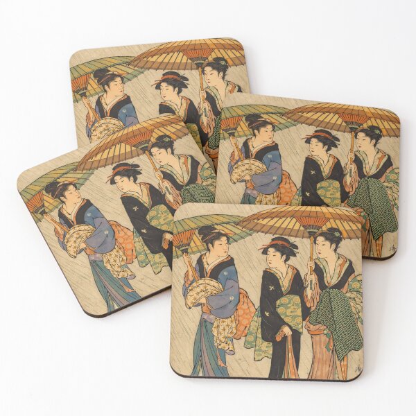 Item preview, Ukiyo-e Illustration Japanese Women with Parasols Vintage Japan Art Lovers designed and sold by RickE.