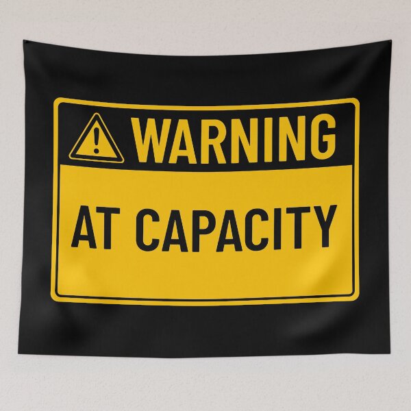 Item preview, Warning: At Capacity designed and sold by mr-k-store.