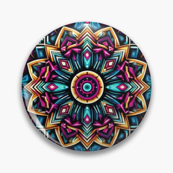Item preview, Cosmic Mandala – Vibrant Symmetry Emblem Design designed and sold by Dogandesighn.