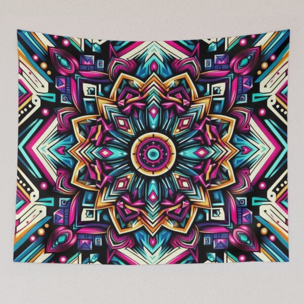 Item preview, Cosmic Mandala – Vibrant Symmetry Emblem Design designed and sold by Dogandesighn.
