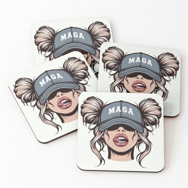 Item preview, Stylized Girl in MAGA Baseball Cap   designed and sold by Artifyhub55.