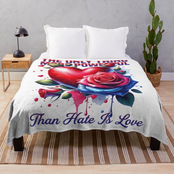 Item preview, The Only Thing More Powerful Than Hate Is Love Peace Message designed and sold by SkeletonsDanger.