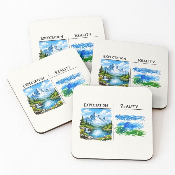 Item preview, Painting Expectation Reality Artist Problems Landscape Painting designed and sold by SplashTastic.