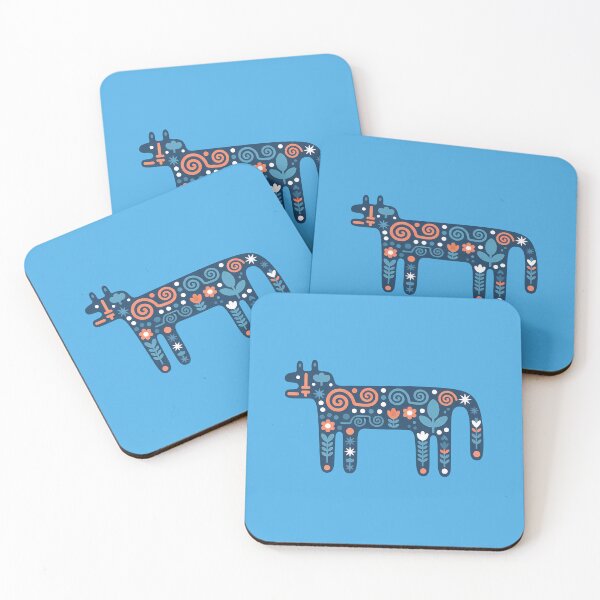 Item preview, Nazca Dog – Scandinavian Folk Art Fusion by heidiannemorris © designed and sold by FOLK ART FUSION by heidiannemorris.