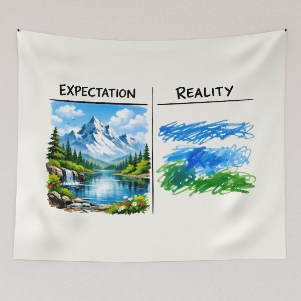 Item preview, Painting Expectation Reality Artist Problems Landscape Painting designed and sold by SplashTastic.