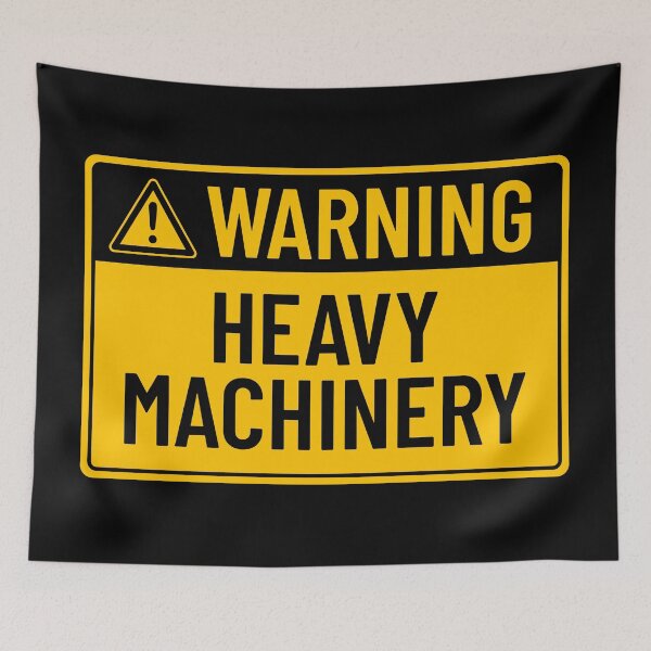 Item preview, Warning: Heavy Machinery designed and sold by mr-k-store.