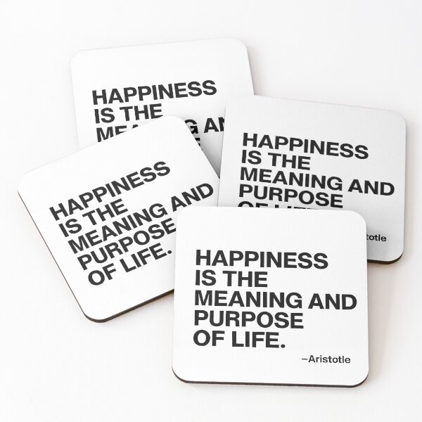 Item preview, Meaning Of Life Aristotle Happiness Philosophy Quote (Black Font) designed and sold by TshirtsLabs.