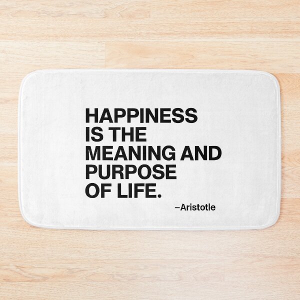 Item preview, Meaning Of Life Aristotle Happiness Philosophy Quote (Black Font) designed and sold by TshirtsLabs.