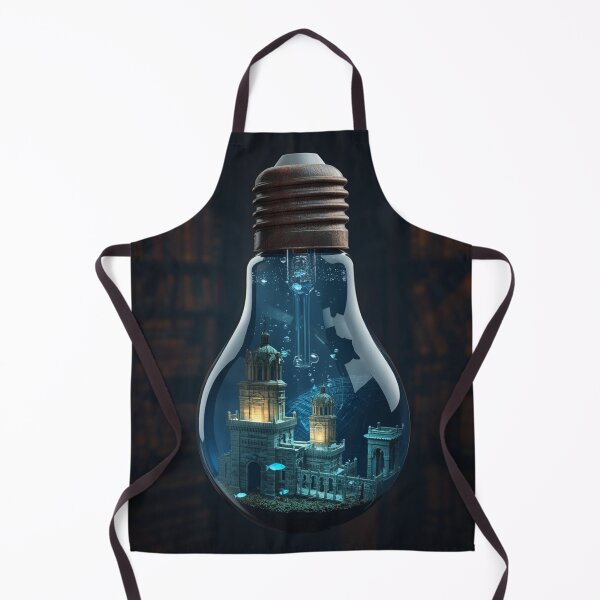 Item preview, Sunken Dreams - Miniature Underwater City in a Lightbulb designed and sold by THEARTCURATİON .