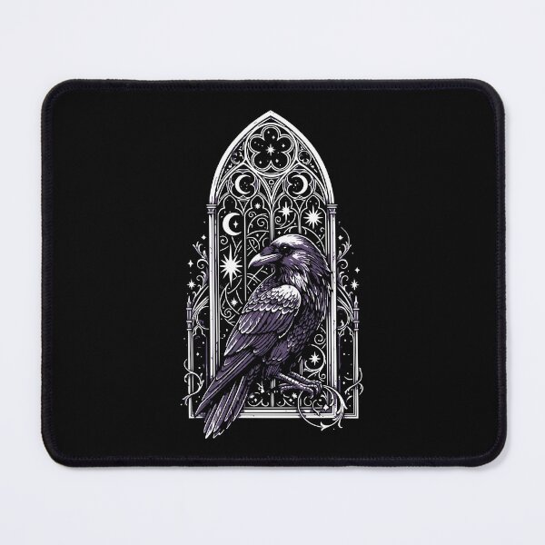 Item preview, Gothic Raven Victorian Window Occult Graphic // Purple designed and sold by 3rd Eye Perceptions.