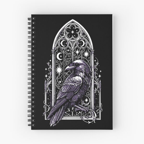 Item preview, Gothic Raven Victorian Window Occult Graphic // Purple designed and sold by 3rd Eye Perceptions.