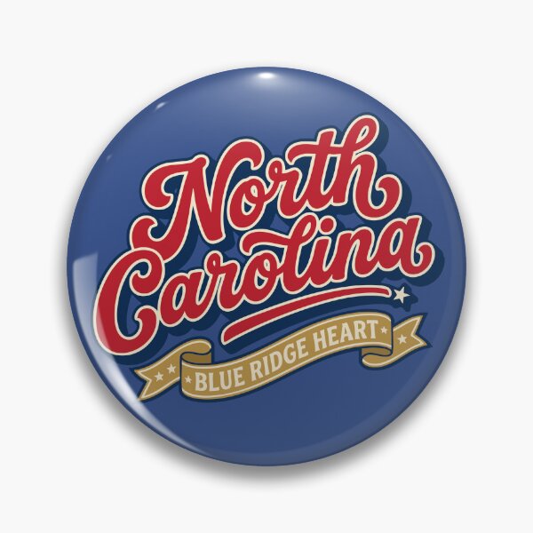 Item preview, Retro North Carolina Blue Ridge Heart Script designed and sold by Cozy-Old-Pub.