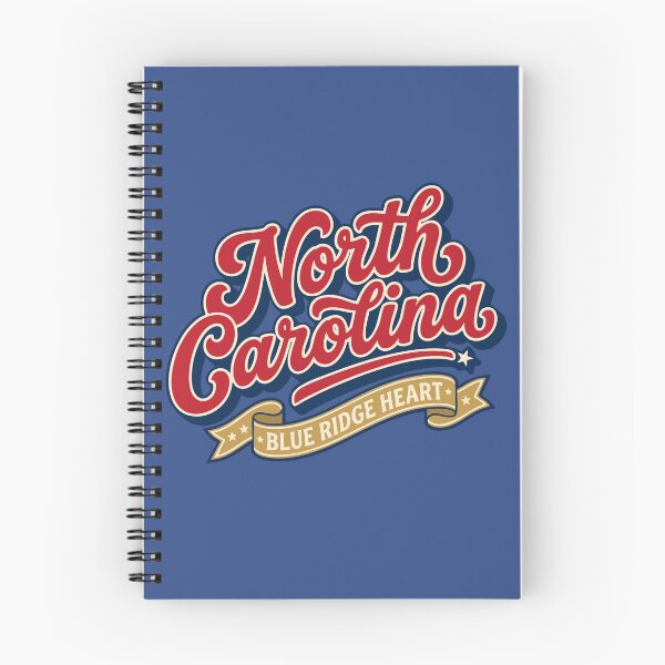 Item preview, Retro North Carolina Blue Ridge Heart Script designed and sold by Cozy-Old-Pub.