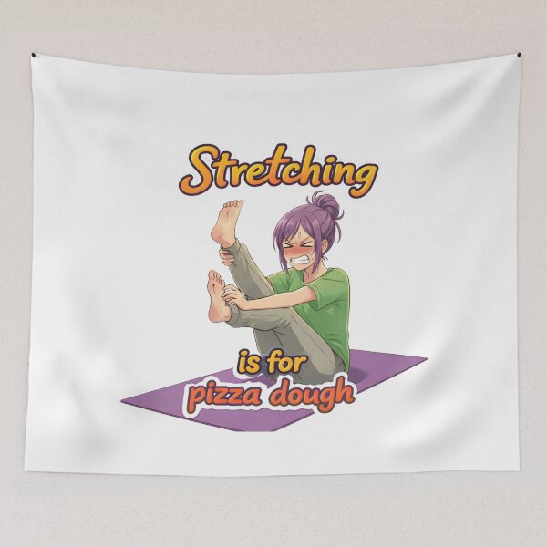Item preview, Stretching is for Pizza Dough - Funny Yoga Humor Design designed and sold by DailyStruggleCo.