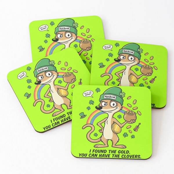 Item preview, Funny St. Patrick’s Day Meerkat - I Found The Gold Cartoon designed and sold by mAXiBoOM.