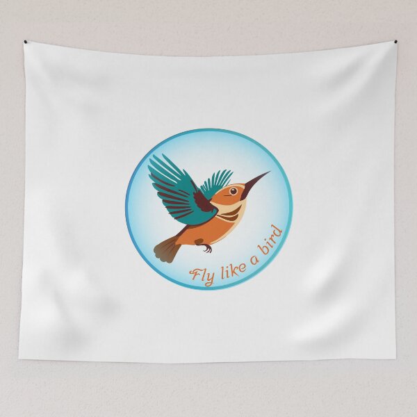 Item preview, Fly like a bird illustration designed and sold by AndamaArt.