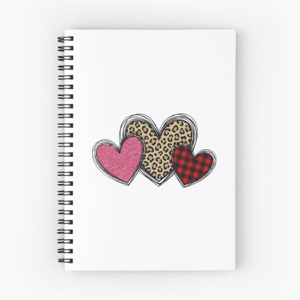Item preview, Leopard Buffalo Plaid Scribble Hearts designed and sold by DizzyShirts1.
