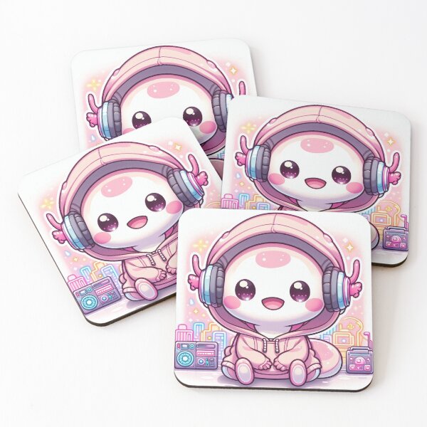 Item preview, Cute Kawaii Axolotl Robot in Urban Streetwear Hoodie designed and sold by Mitaudesign.