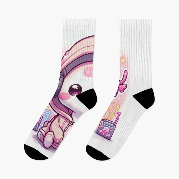 Item preview, Cute Kawaii Axolotl Robot in Urban Streetwear Hoodie designed and sold by Mitaudesign.