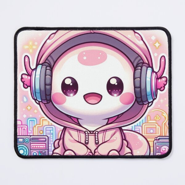 Item preview, Cute Kawaii Axolotl Robot in Urban Streetwear Hoodie designed and sold by Mitaudesign.