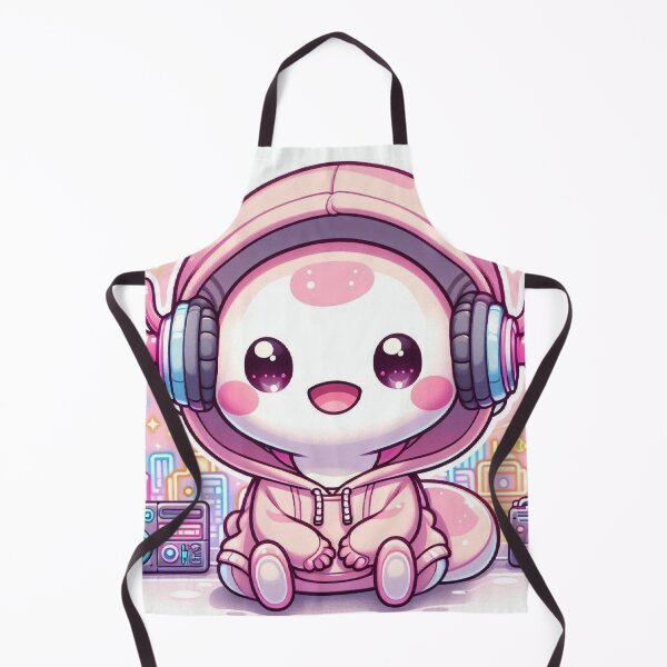 Item preview, Cute Kawaii Axolotl Robot in Urban Streetwear Hoodie designed and sold by Mitaudesign.