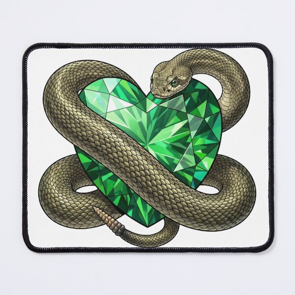 Item preview, serpente, coração, esmeralda designed and sold by Edu-Mendonca.
