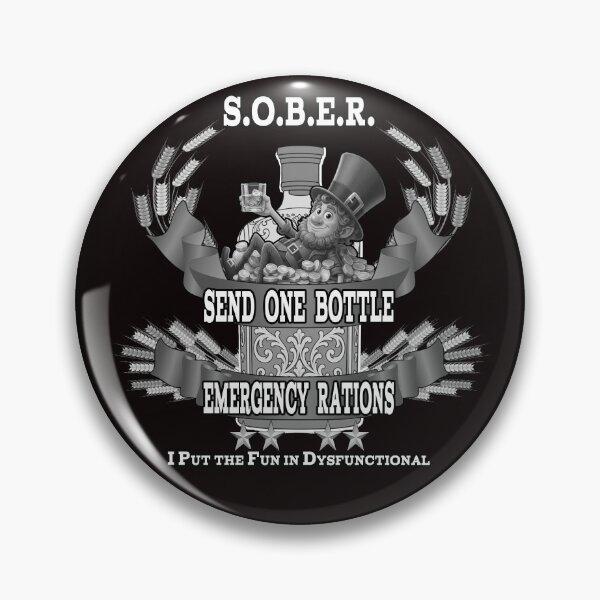 Item preview, S.O.B.E.R Send One Bottle Emergency Rations Funny Leprechaun Whiskey Humor Shirt designed and sold by A-T-H.