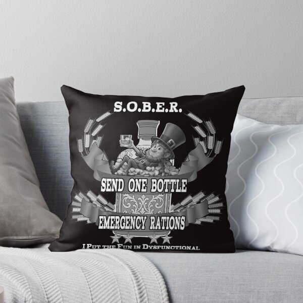 Item preview, S.O.B.E.R Send One Bottle Emergency Rations Funny Leprechaun Whiskey Humor Shirt designed and sold by A-T-H.