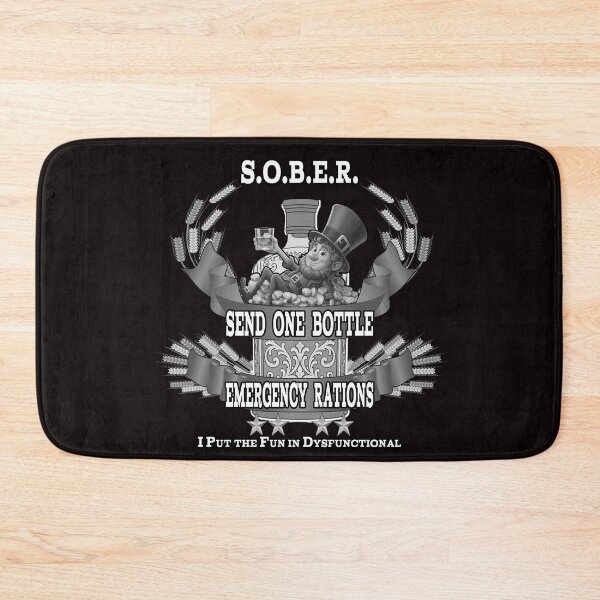 Item preview, S.O.B.E.R Send One Bottle Emergency Rations Funny Leprechaun Whiskey Humor Shirt designed and sold by A-T-H.