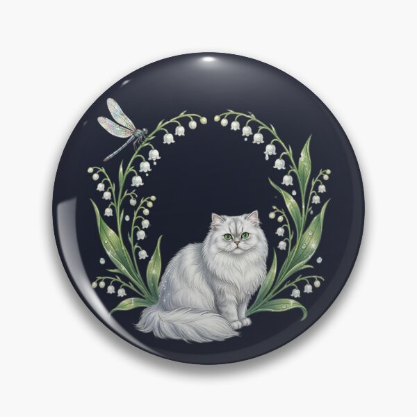 Item preview, Ethereal Moonlight Chinchilla Persian and Dragonfly Illustration designed and sold by Englandbear.