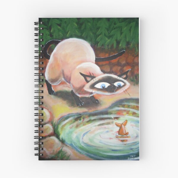 Item preview, Three Cats Fishing - Left Panel Funny Cartoon Stylized Cat Art Painting designed and sold by etourist.