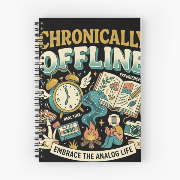 Item preview, Chronically Offline - Retro Cottagecore Cozy Sanctuary Illustration designed and sold by FarDesign.