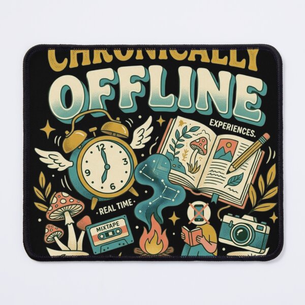 Item preview, Chronically Offline - Retro Cottagecore Cozy Sanctuary Illustration designed and sold by FarDesign.